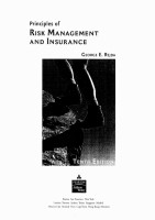 Principles of risk management and insurance by George E. R)