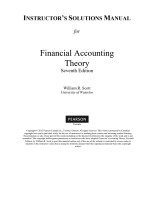 Financial Accounting Solution manual for   William R. Scott