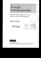 Strategic Entrepreneurship  A   Philip A. Wickham