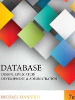 Database Design, Application Development, and Administration, 7e LooseLeaf Michael V. Mannino