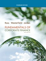 Corporate Finance  Fundamentals STD edition  Stephen Ross, Randolph Westerfield, Bradford Jord