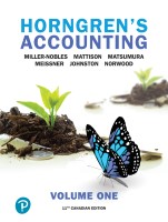 HORNGREN’S ACCOUNTING, VOLUME ONE, 11TH CANADIAN EDITION